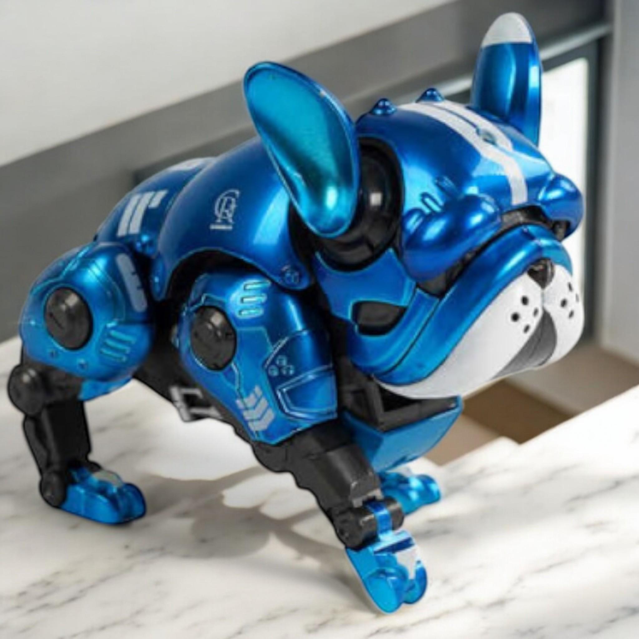 Інтерактивна іграшка MIC Dou Beast Dog Бульдог підставка під телефон звукові/світлові ефекти Red (G_0783-363Blue) - фото 3 Інтерактивна іграшка MIC Dou Beast Dog Бульдог підставка під телефон звукові/світлові ефекти Red (G_0783-363Blue) - фото 3