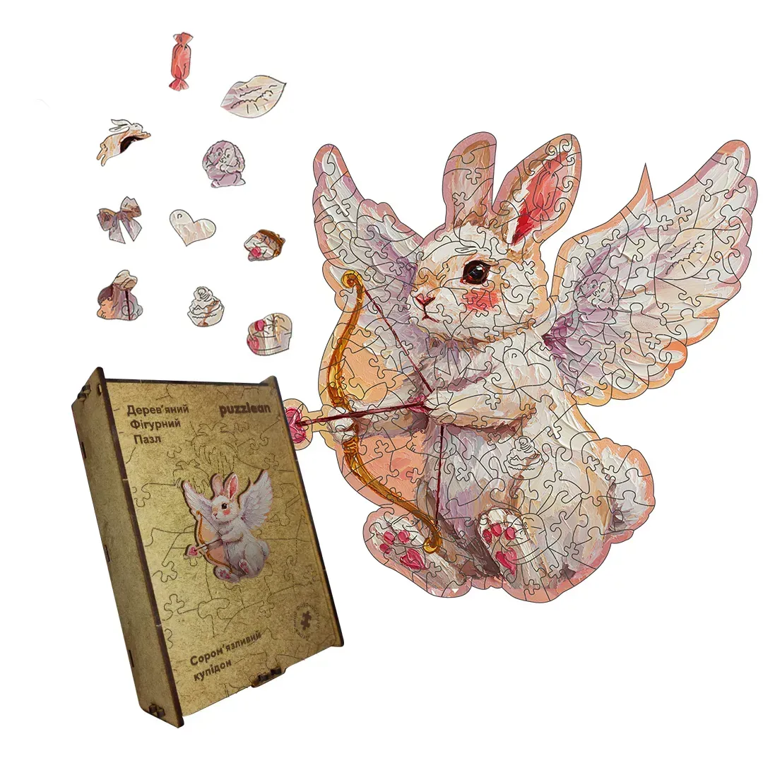 Пазл дерев'яний фігурний Сором'язливий Купідон А1 в дерев'яній коробці 500+ ел. (puzzlean-2044-DER-А1) Пазл дерев'яний фігурний Сором'язливий Купідон А1 в дерев'яній коробці 500+ ел. (puzzlean-2044-DER-А1)