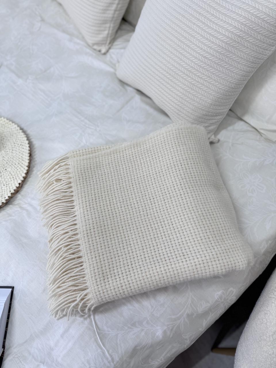 Плед Vladi 100% шерсть 140х200 см Молочный