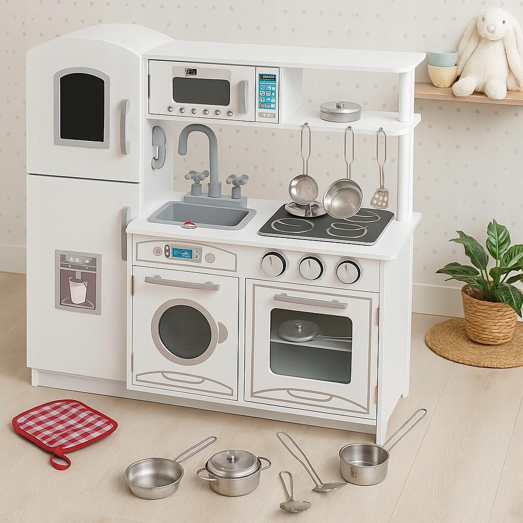 Кухня для детей деревянная Ekspand со светодиодной подсветкой 85x26x82 см (DKD01) - фото 8