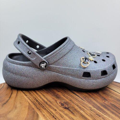 Сабо с блестками Crocs Classic Platform Glitter р. W9/EUR 39-40 Silver (9381498) - фото 10 Сабо с блестками Crocs Classic Platform Glitter р. W9/EUR 39-40 Silver (9381498) - фото 10