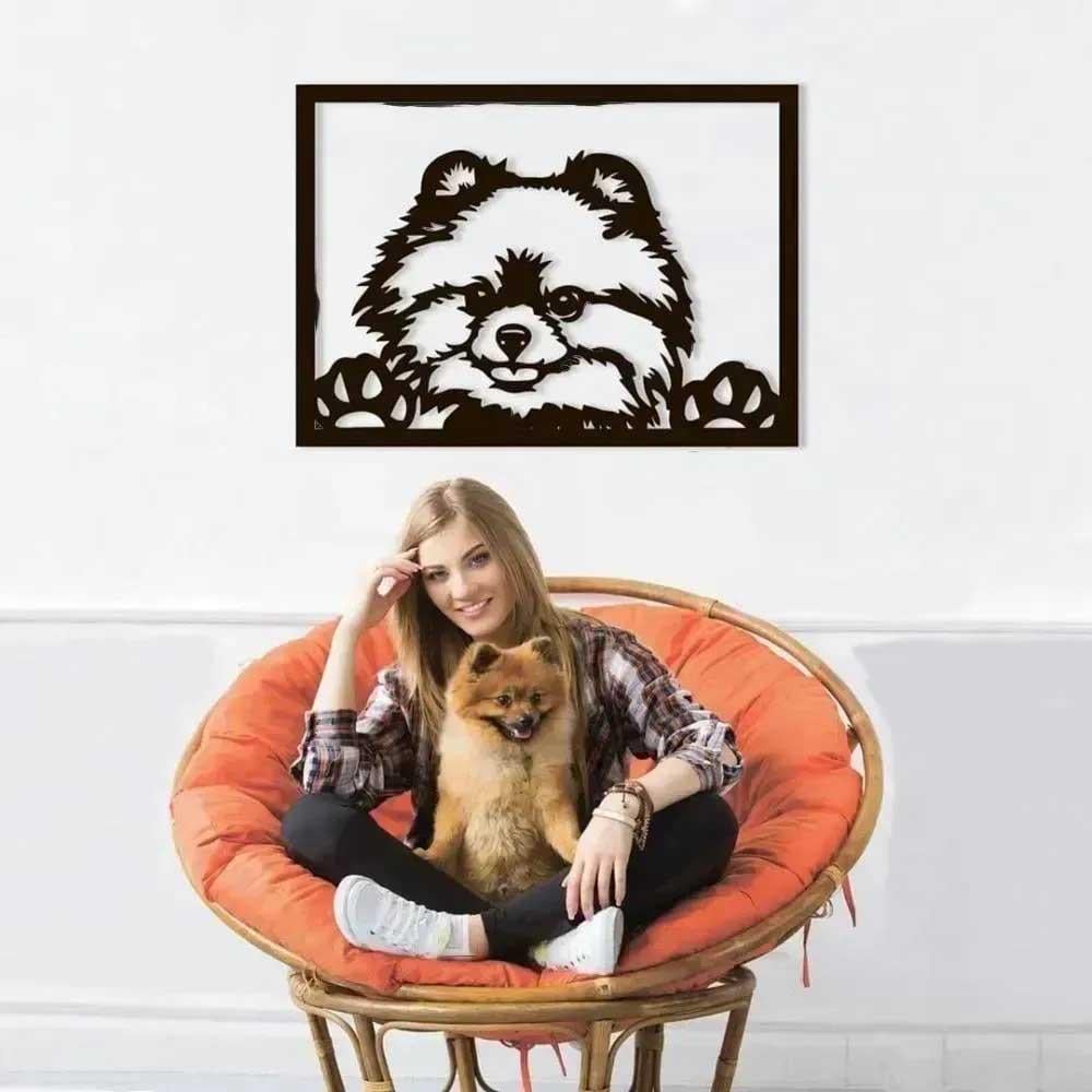 Декоративне панно Шпіц 60х43 см Чорний (01013-чор-60)