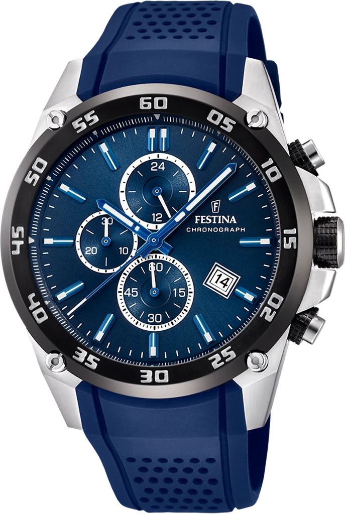 Наручные часы мужские Festina F20330/2 The Originals со стальным корпусом WR 100 м и синим циферблатом