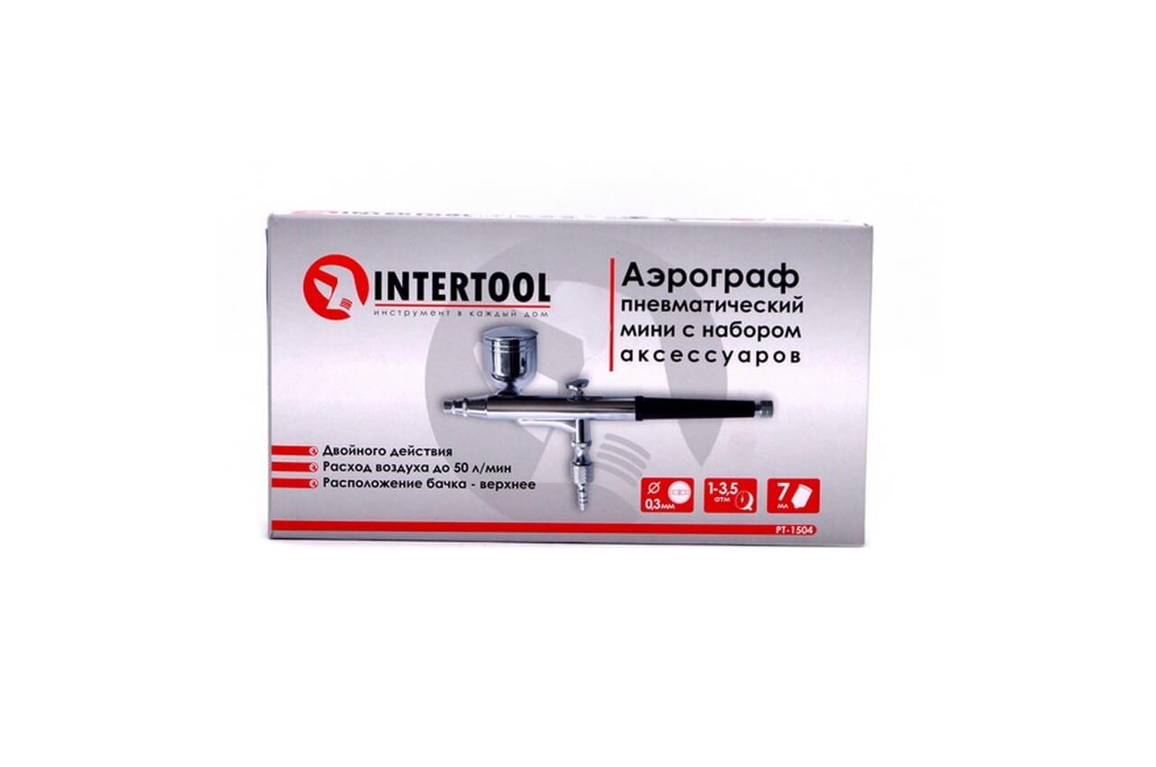 Аерограф Intertool PT-1504 верхній бак 7 мл x 0,3 мм - фото 2
