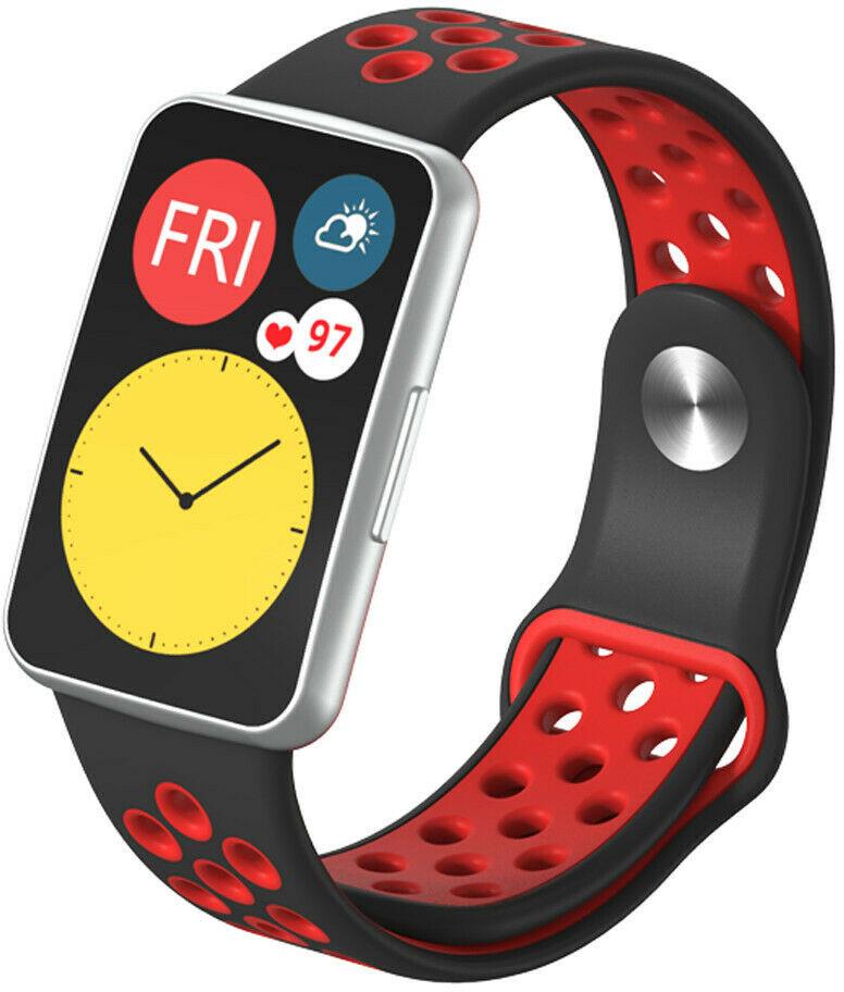 Ремінець Sport для Huawei Watch Fit Black Red (21209-44) Ремінець Sport для Huawei Watch Fit Black Red (21209-44)