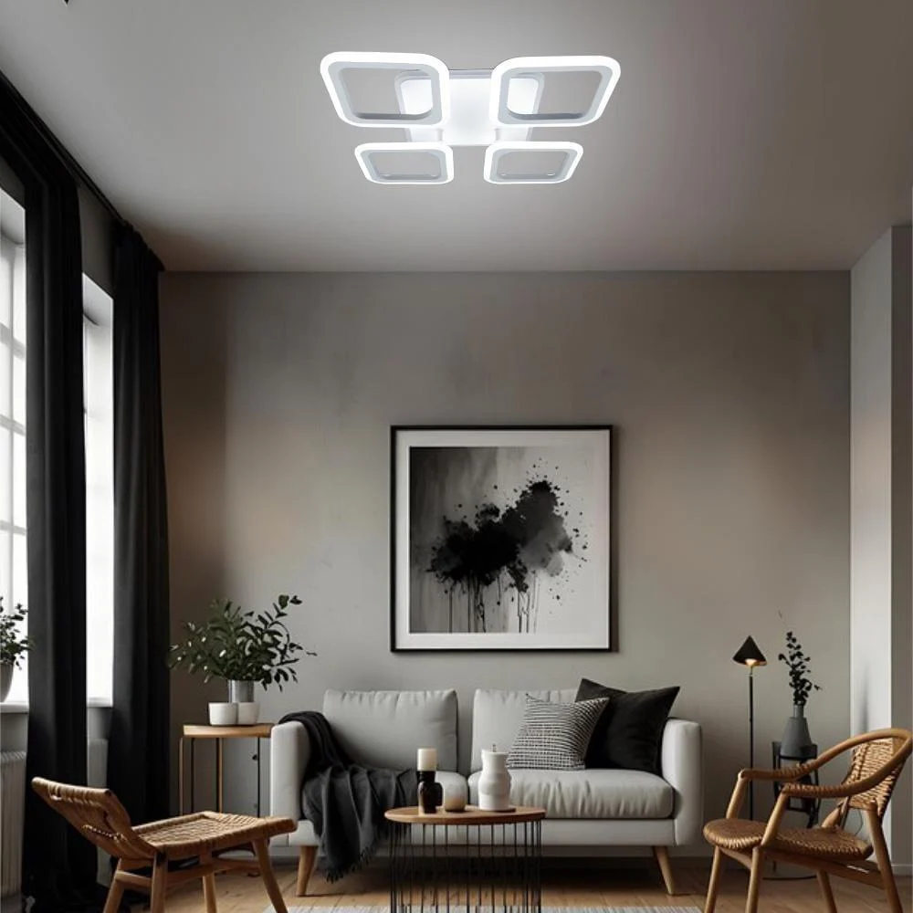 Люстра ESLLSE ROOM RGB 5S 70 Вт SMART з пультом 385х385х75 мм Білий (10472) - фото 6