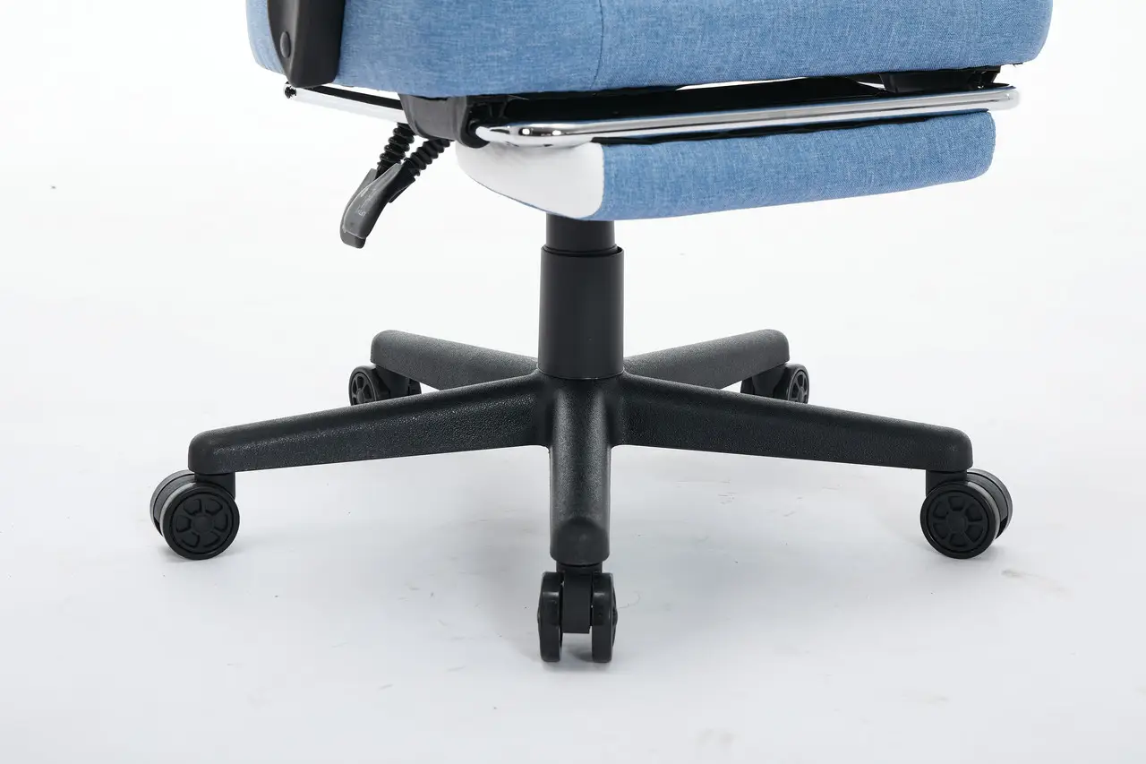 Крісло комп'ютерне Deus ED09 текстиль із підставкою для ніг Блакитний (2981) - фото 10