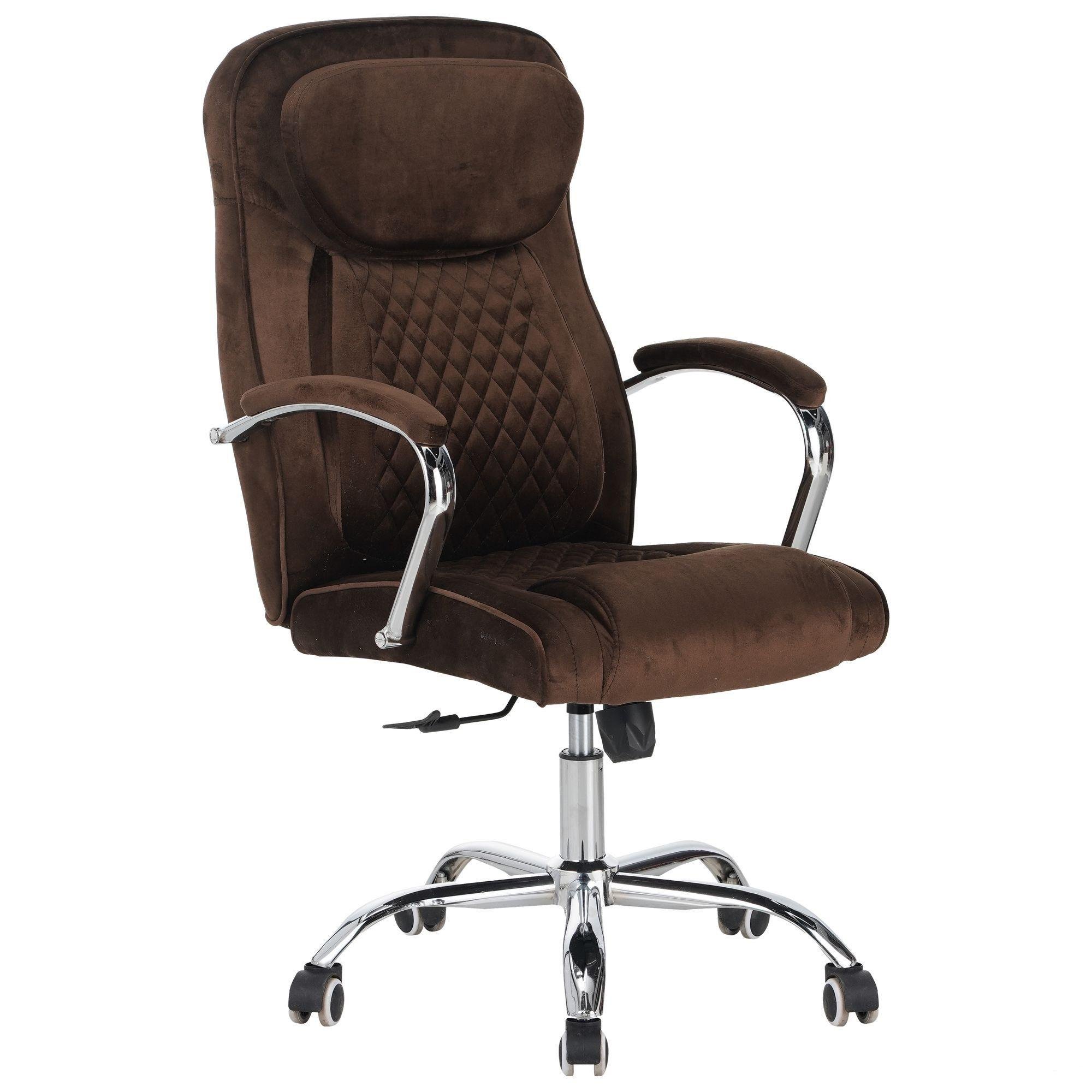 Офісне крісло керівника AMF Oliver Tilt велюр Коричневий (555381)