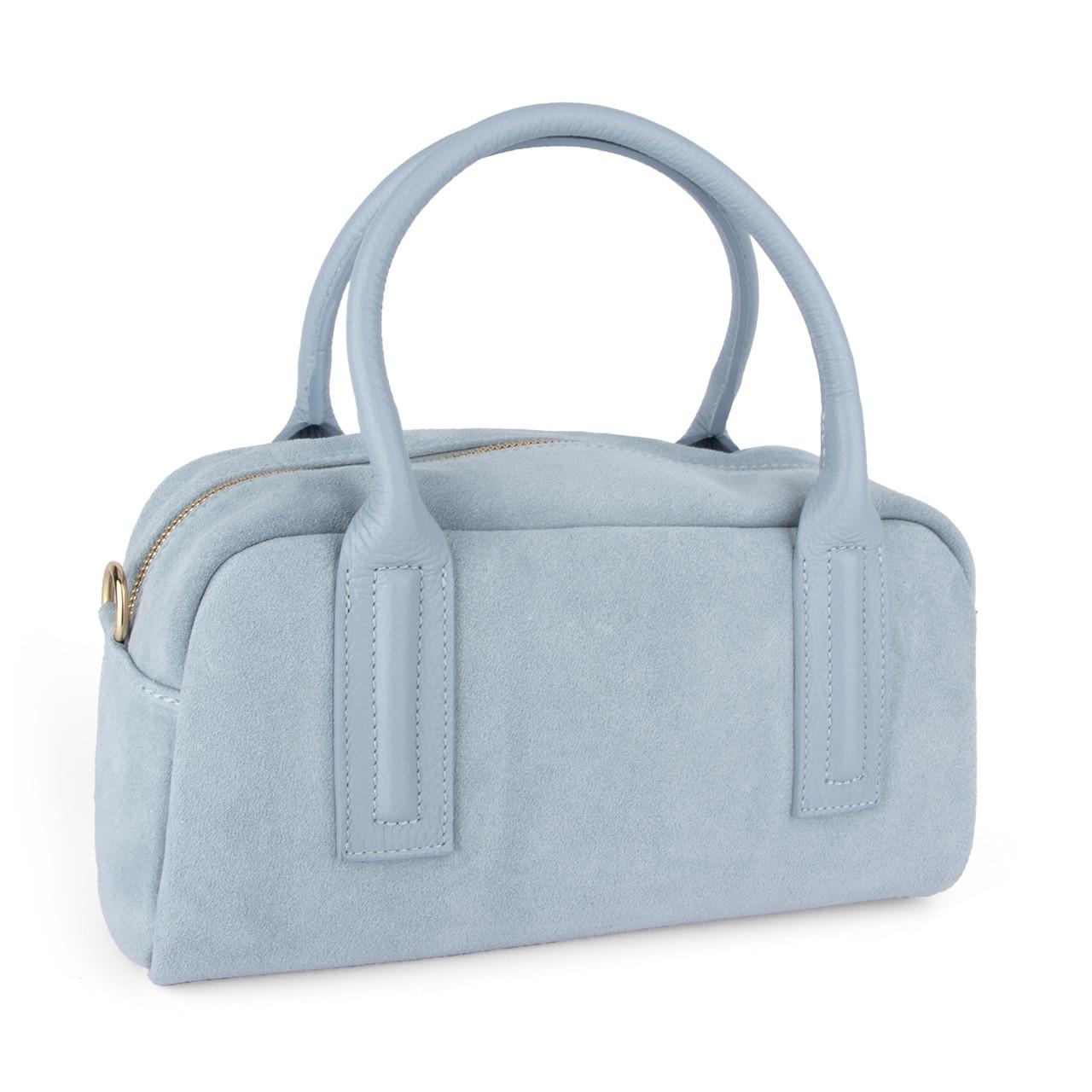 Сумка жіноча замшева Virginia Conti 03972 зі шкіряними ручками Блакитний (2661216594) - фото 1 Сумка жіноча замшева Virginia Conti 03972 зі шкіряними ручками Блакитний (2661216594) - фото 1