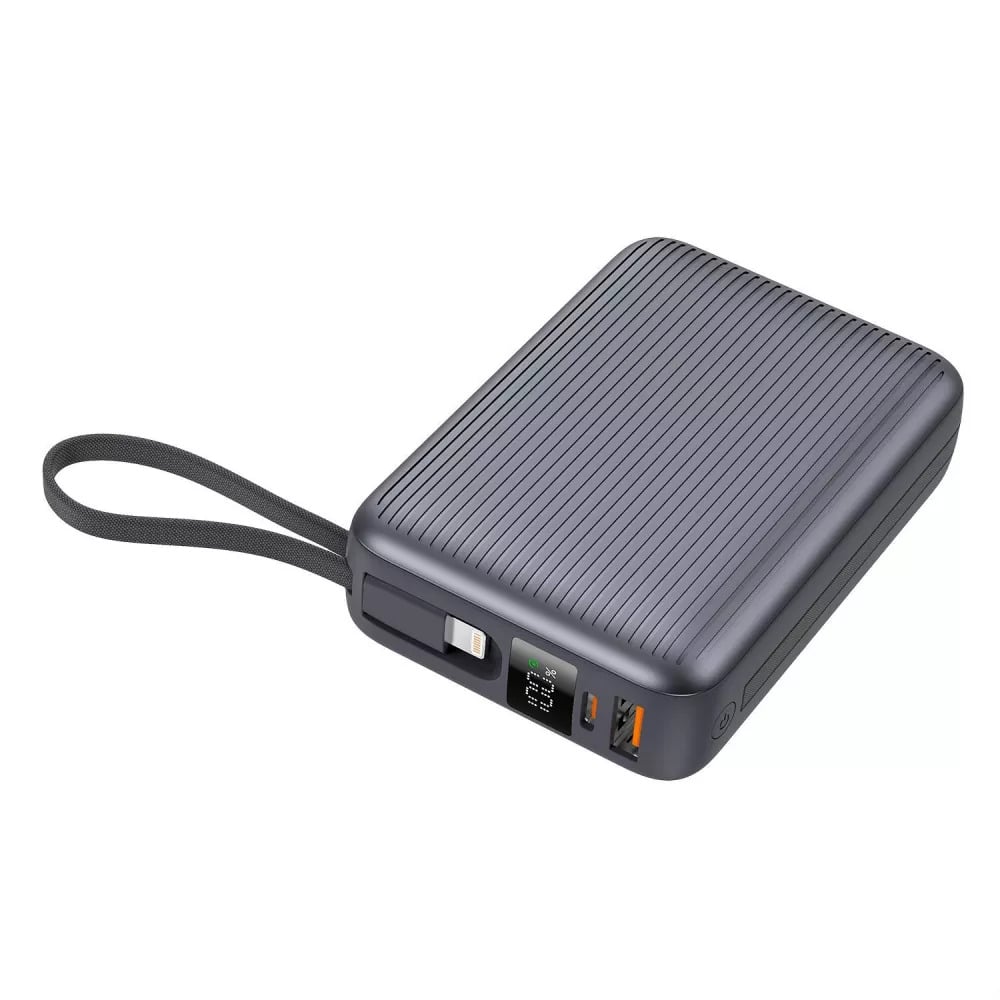 Повербанк Proove Moon Rock 22,5 Вт 20000 mAh Type-C/Lightning/вихід USB Сірий (27316735)