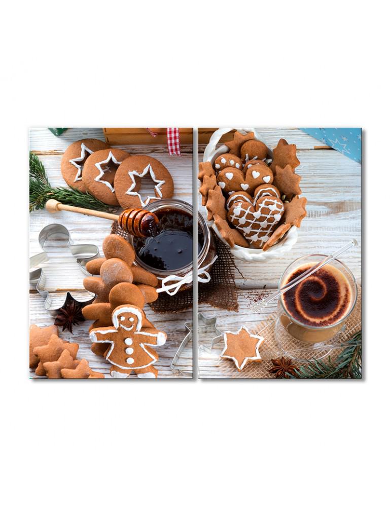 Картина модульная Рождественский завтрак 2 модуля 50x75 см (011612eda_i_napitki)