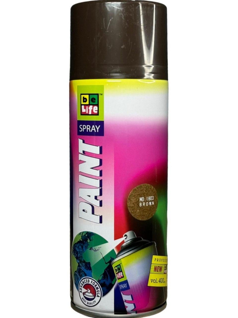 Аэрозольная краска с молотковым эффектом BeLife Hammer Коричневый (1603)
