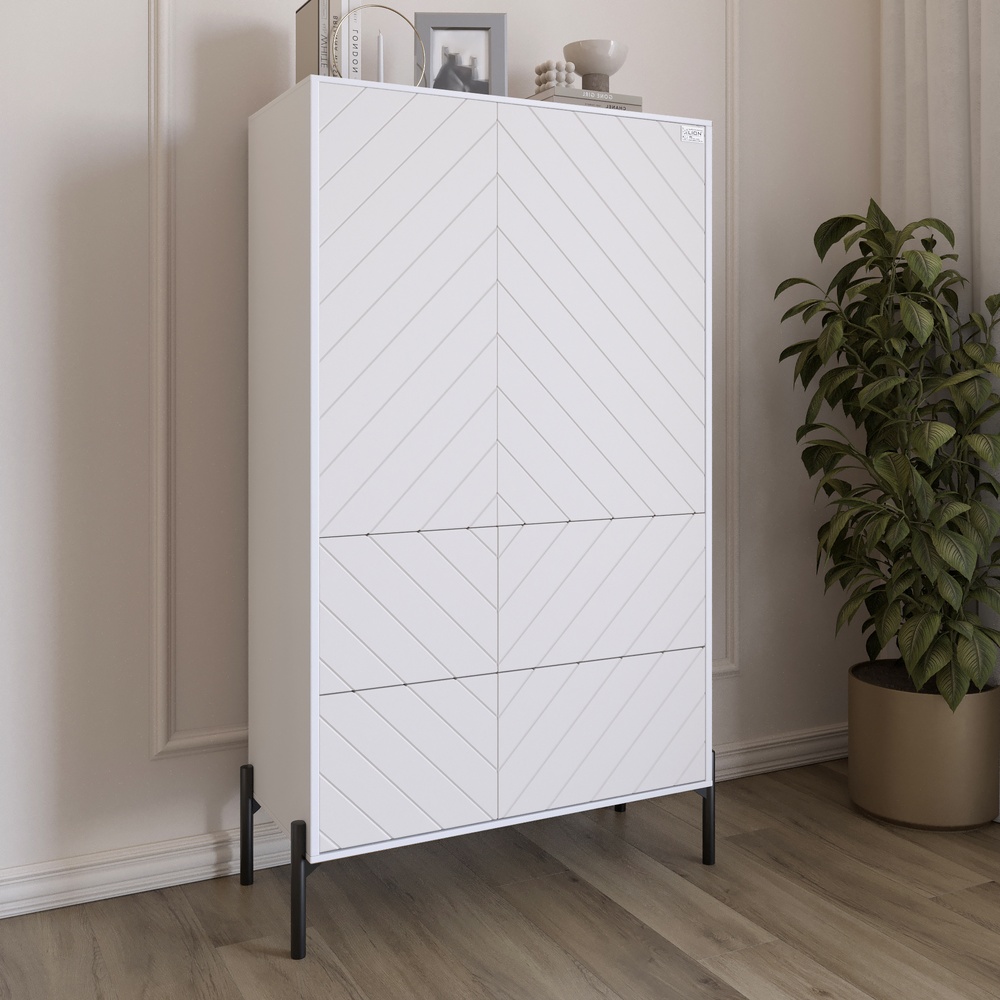 Комод-пенал Lion Амарант 84x40x150 см Нимфея Альба/Белый (LION-042154) Комод-пенал Lion Амарант 84x40x150 см Нимфея Альба/Белый (LION-042154)