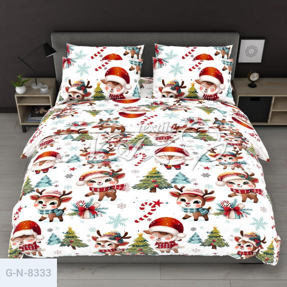 Комплект постільної білизни новорічний Gold Lux двоспальний бязь 180х220 см (29739546) - фото 4