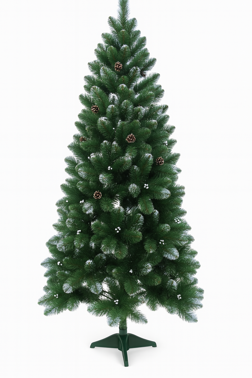 Искусственная елка пушистая со снегом YaLINKA КS15 с серебряными шишками и жемчужинами 150 см Серебристый (908876561)