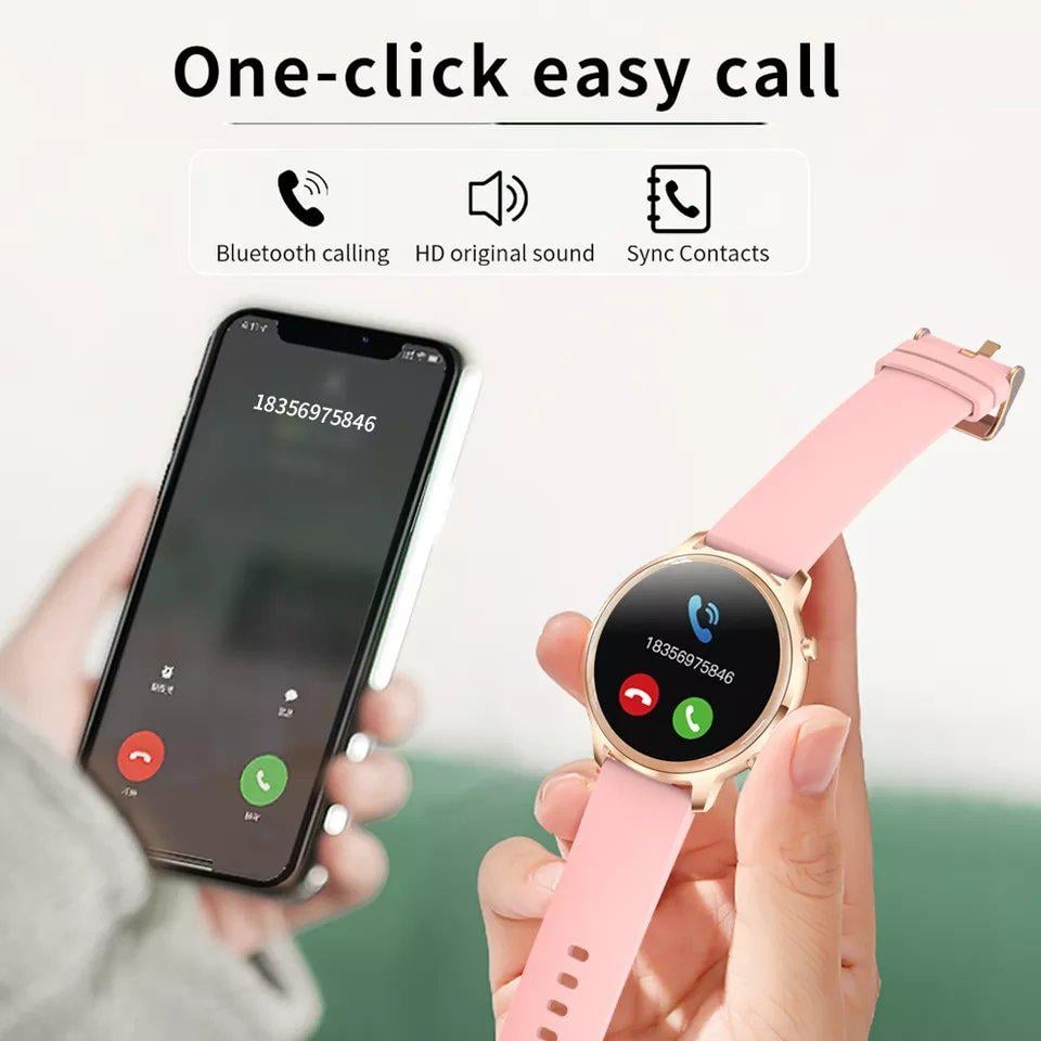 Смарт-годинник жіночий Lemfo T18 тонометр/пульсоксиметр 2 ремінці Gold - фото 8 Смарт-годинник жіночий Lemfo T18 тонометр/пульсоксиметр 2 ремінці Gold - фото 8