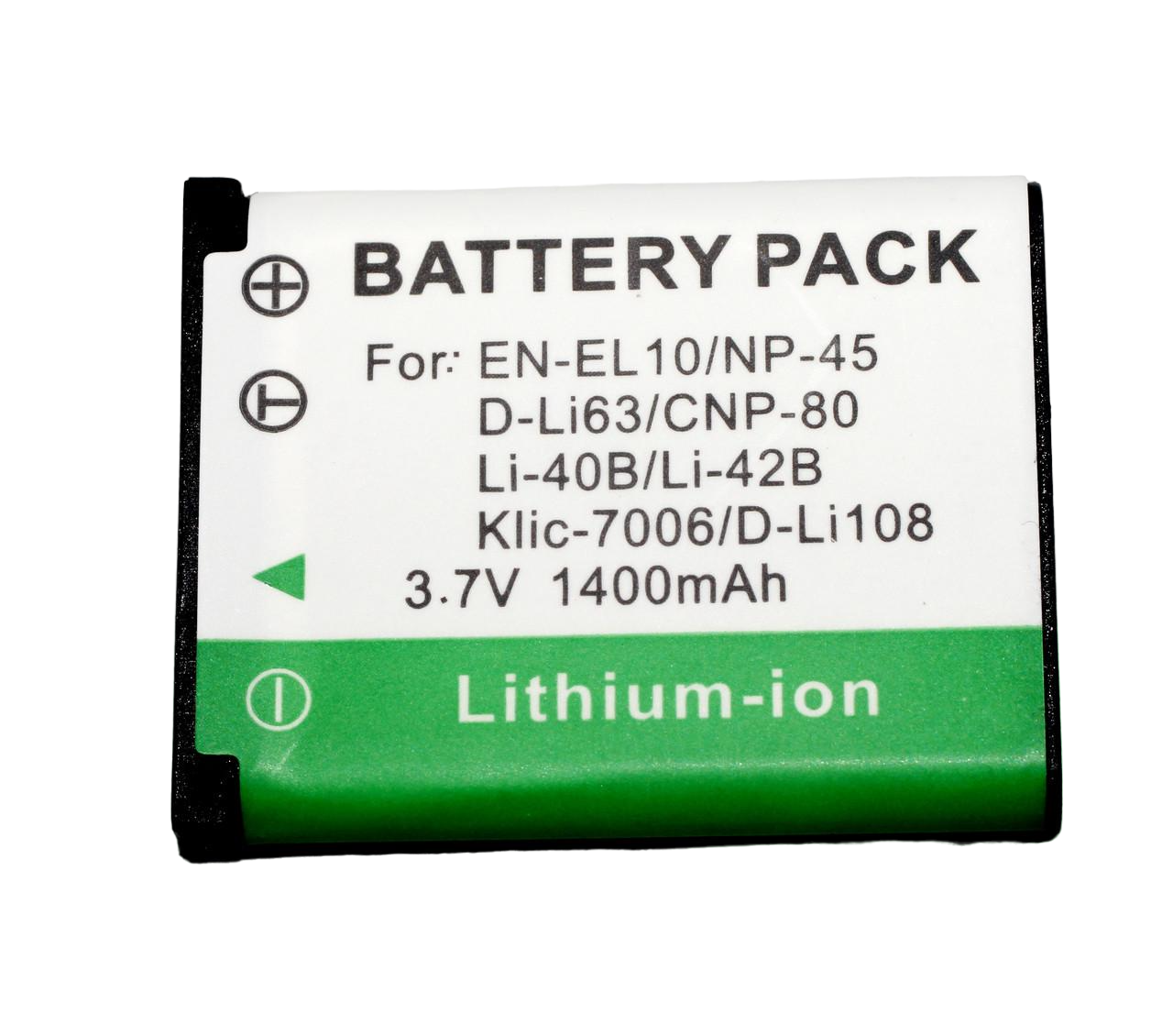 Акумулятор для фотоапаратів Olympus Li-42B Li-40B EN-EL10 F-NP45 1400 ma Акумулятор для фотоапаратів Olympus Li-42B Li-40B EN-EL10 F-NP45 1400 ma