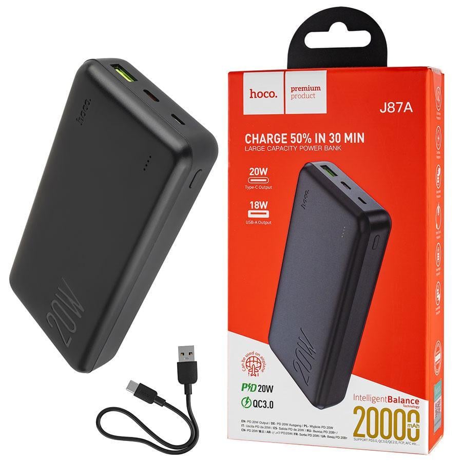 Повербанк Hoco J87A Tacker 20000 mAh Black (6931474761033)