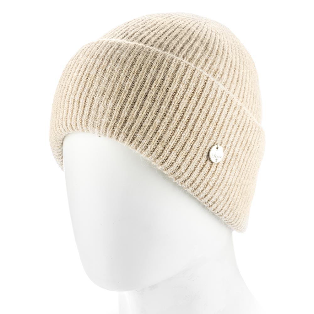 Шапка женская ангоровая зимняя Atrics WH894 в мелкий рубчик с двойным отворотом утепленная флисом Капучино - фото 1 Шапка женская ангоровая зимняя Atrics WH894 в мелкий рубчик с двойным отворотом утепленная флисом Капучино - фото 1