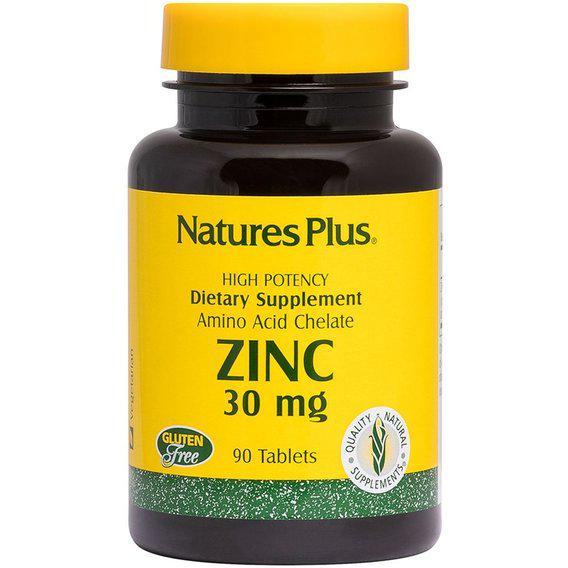 Мікроелемент Цинк Nature's Plus Zinc 30 мг 90 Tabs (NTP3641)