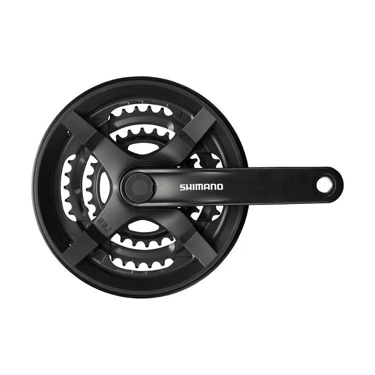 Шатуны комплект Shimano FC-TY301 TX 170 мм 24/34/42Т 8/7/6 шв. с защитой Черный (43823012)