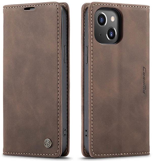 Чехол книжка с магнитом CaseMe для  iPhone 13 mini Dark Brown (24002-05)
