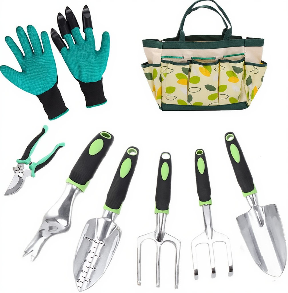 Набор для сада и огорода сумка с комплектом ручных инструментов с секатором и резиновыми перчатками