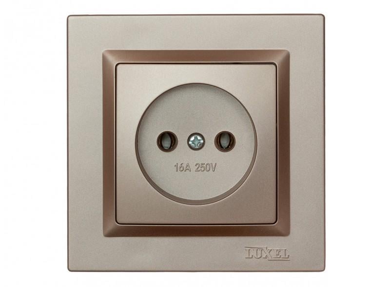 Розетка одинарна Luxel б/з 9201 JAZZ Терракот (27509428)