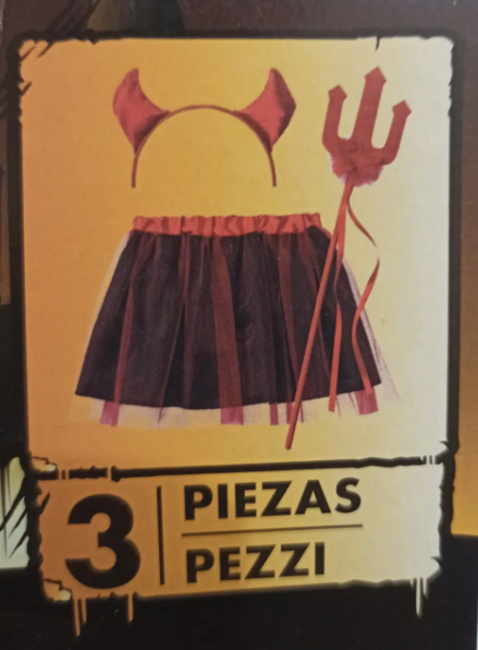 Костюм для Хэллоуина для девочки Черт 3-5 лет Красно-черный (688598) - фото 4 Костюм для Хэллоуина для девочки Черт 3-5 лет Красно-черный (688598) - фото 4