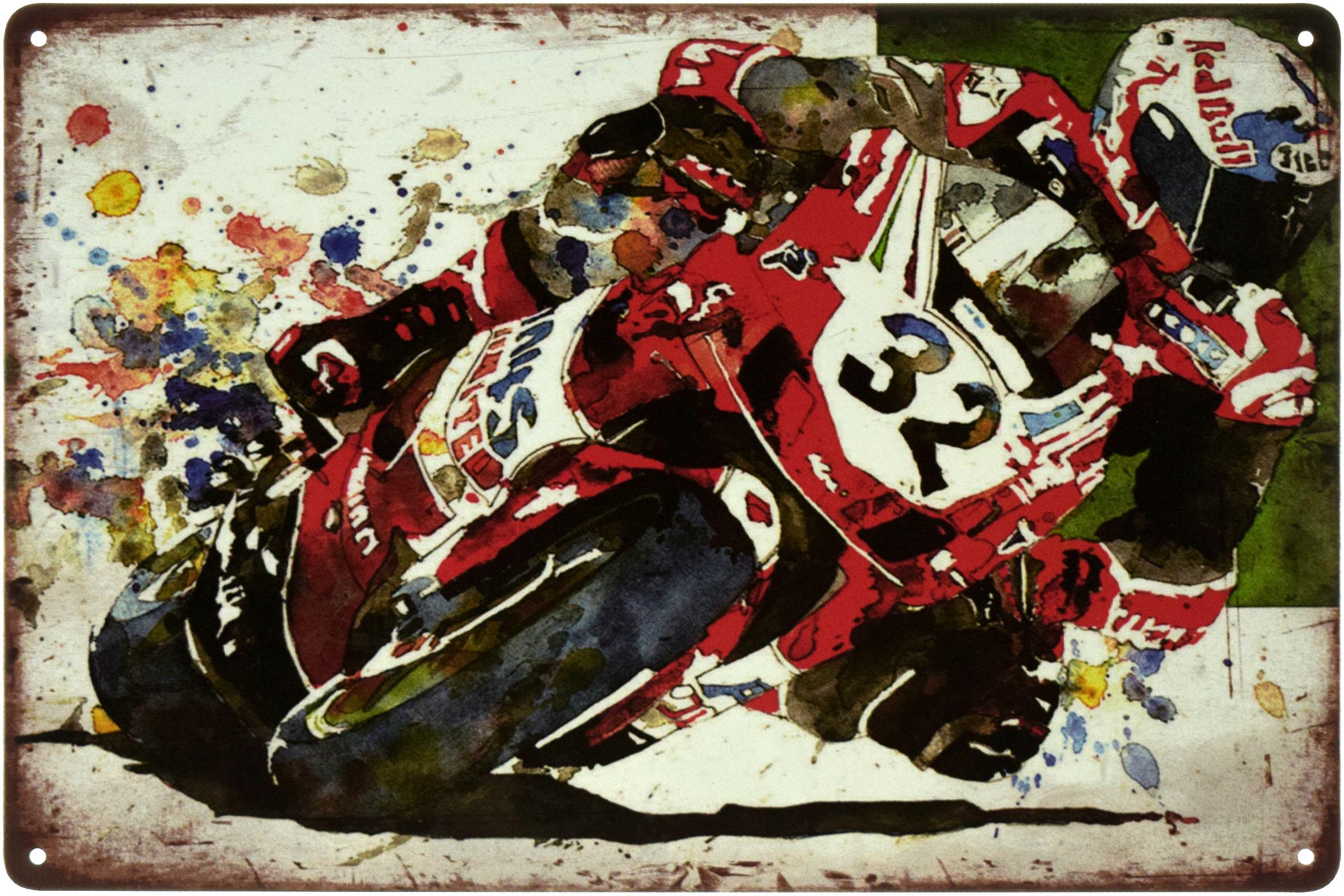 Табличка металева Ерік Бострем/Eric Bostrom AMA Ducati 20x30 см