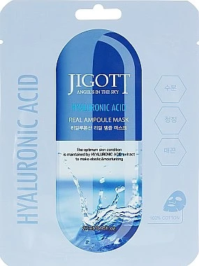 Маска тканевая для лица Jigott Hyaluronic Acid Real Ampoule с гиалуроновой кислотой 25 мл 1 шт. (2203242856)
