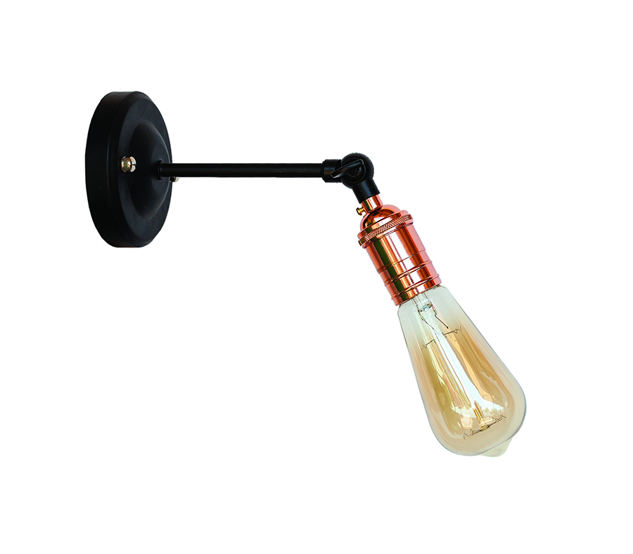 Бра Levistella Lofty удлиненное с патроном AMP17 Черный/Розовое золото (1963530293)