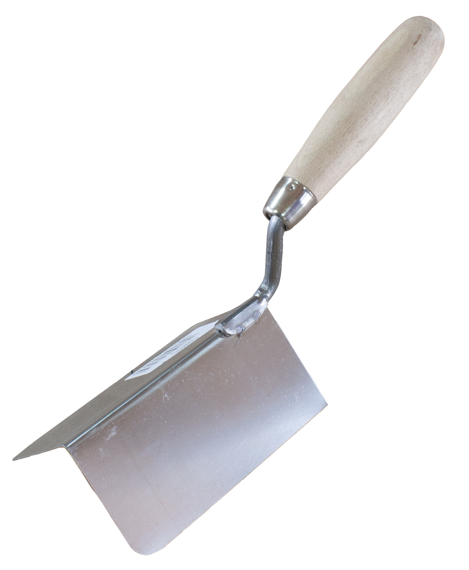 Кельма кутова нержавіюча зовнішня ручка дерев'яна WoffMann 80х60 мм Кельма кутова нержавіюча зовнішня ручка дерев'яна WoffMann 80х60 мм