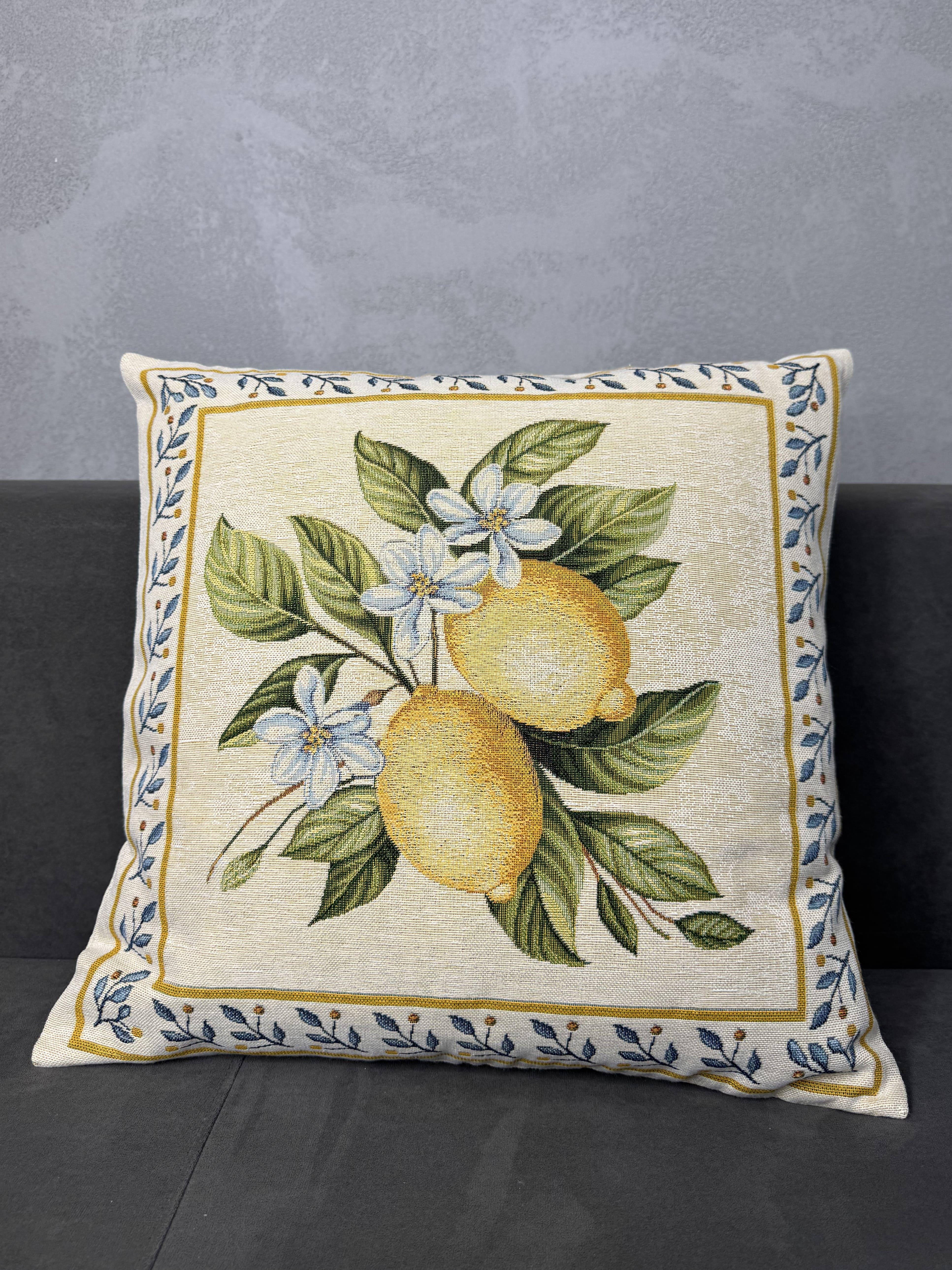 Наволочка гобеленовая Лимоны односторонняя 45х45 см (Lemon/34426-PC2) Наволочка гобеленовая Лимоны односторонняя 45х45 см (Lemon/34426-PC2)