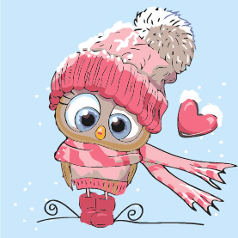 Картина по номерам Strateg Премиум Сова 30х30 см (ES221)