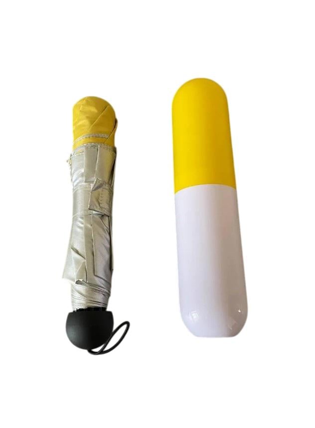Парасолька компактна Capsule Umbrella складана кишенькова Жовтий