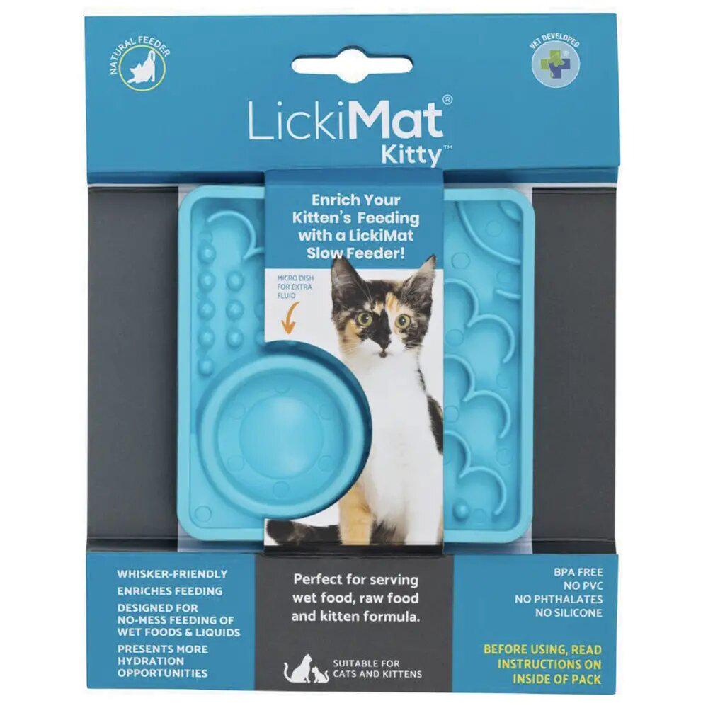 Килимок-антистрес лизальний для кошенят LickiMat Kitty Turquoise - фото 2 Килимок-антистрес лизальний для кошенят LickiMat Kitty Turquoise - фото 2