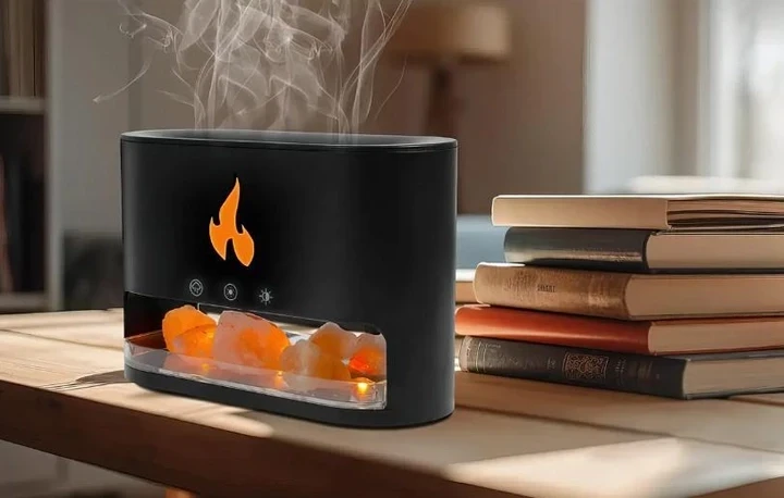 Ночник увлажнитель воздуха Docsal Flame с ультразвуковым увлажнением и соляными камнями Белый - фото 6 Ночник увлажнитель воздуха Docsal Flame с ультразвуковым увлажнением и соляными камнями Белый - фото 6