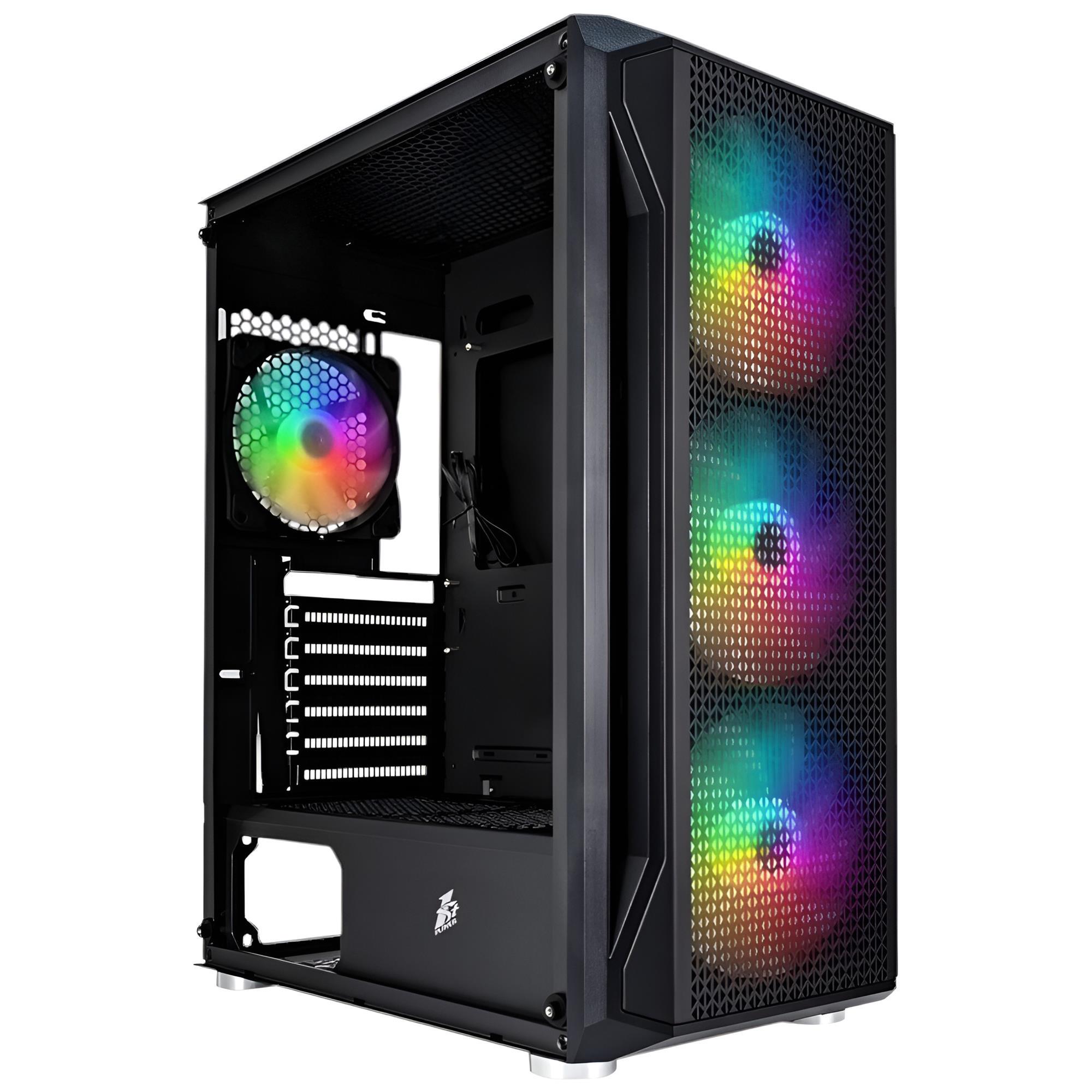 Компьютерный корпус с блоком питания 1stPlayer X5-BK-4F1 750W Black (X5-BK-4F1-PS-750FK-EU)