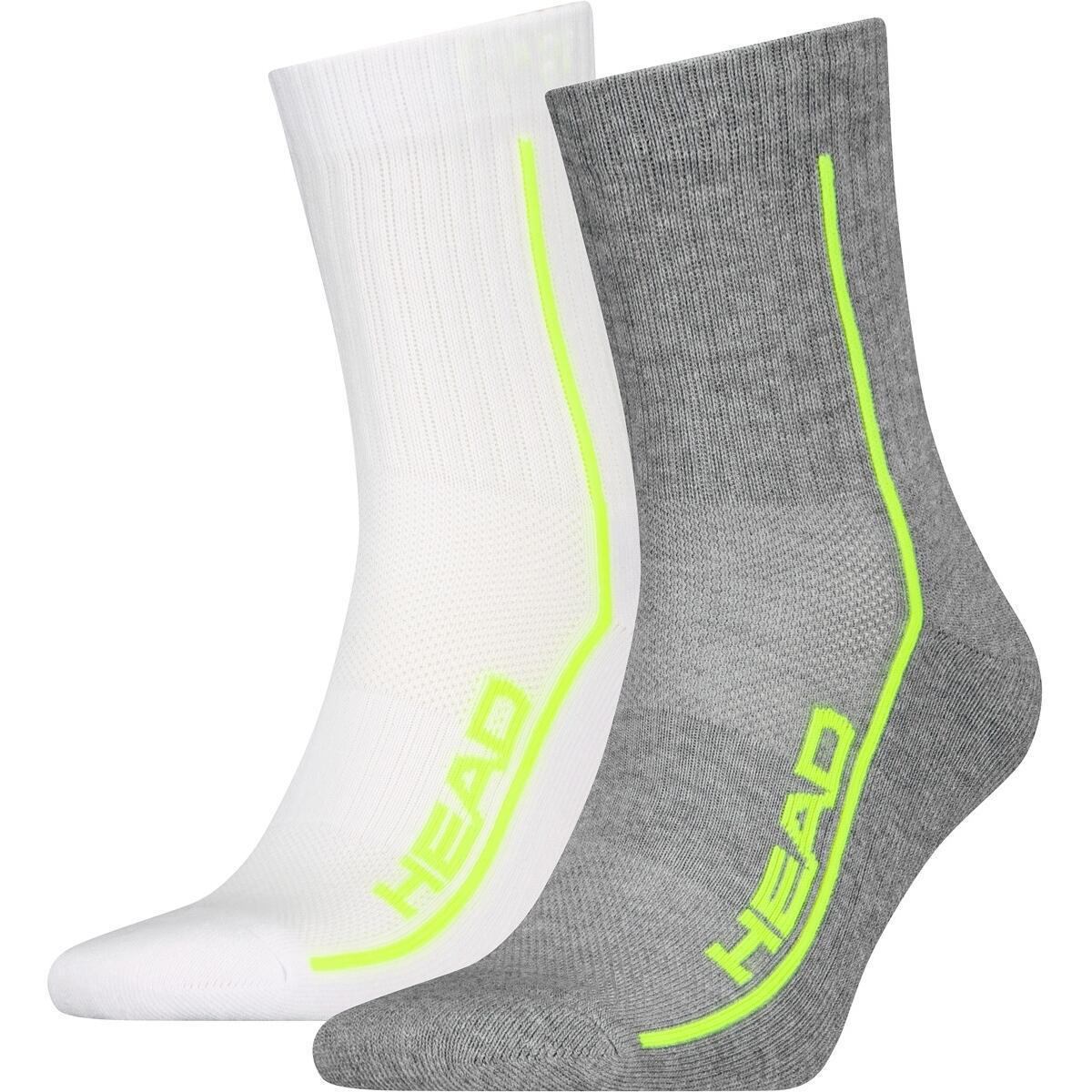 Носки Head ALL SPORTS PERFORMANCE SHORTCREW 2P 701229021-004 2 пары р. 43-46 Лаймовый/Серо-лаймовый (56952-117)