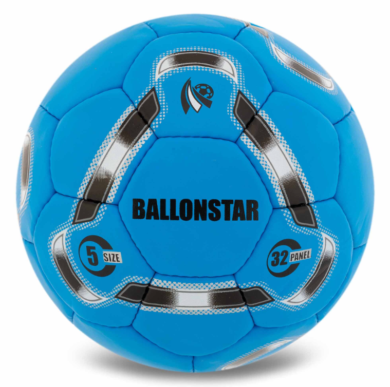 М'яч футбольний пошитий вручну Ballonstar FB-5155 №5 PU Гриппі Синій (FB-5155_Синий) М'яч футбольний пошитий вручну Ballonstar FB-5155 №5 PU Гриппі Синій (FB-5155_Синий)