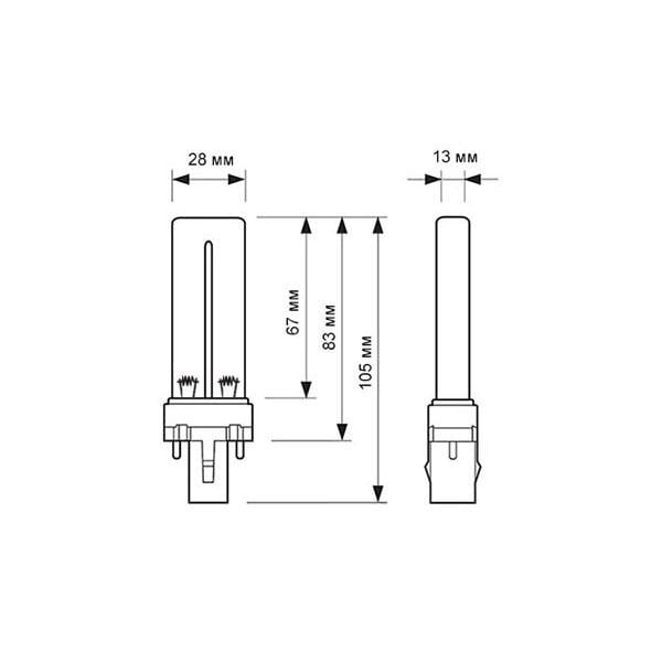 Лампа бактерицидна Osram HNS S 5 W G23 - фото 3