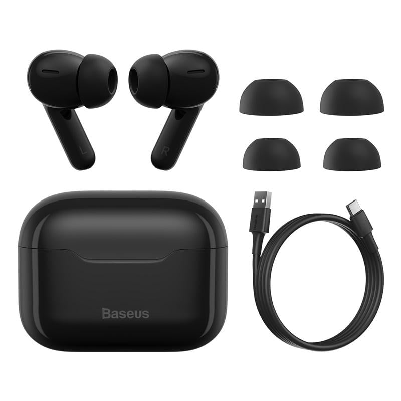 Навушники Bluetooth Baseus SIMU ANC True Wireless Earphone S1 NGS1-02 Black (25dda9b5) - фото 6