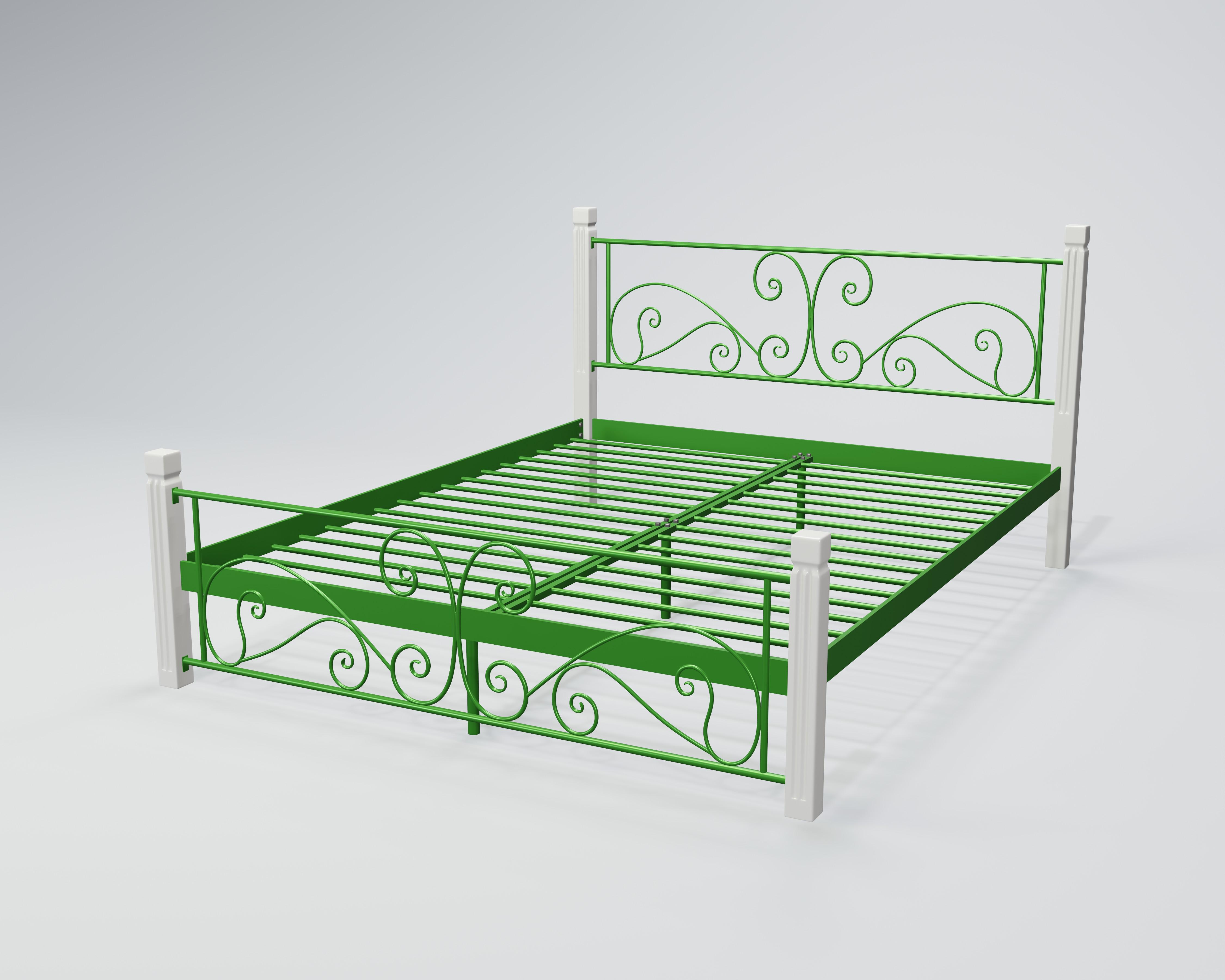 Кровать металлическая Нарцисс 160x190 см Зеленый