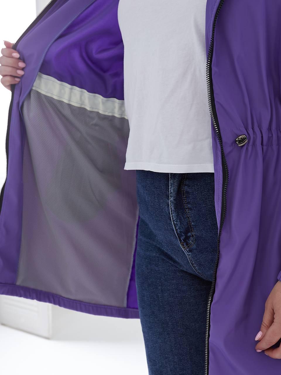 Плащ демісезонний Aiza А102 з капюшоном р. 42-44 Фіолетовий (11719157) - фото 4