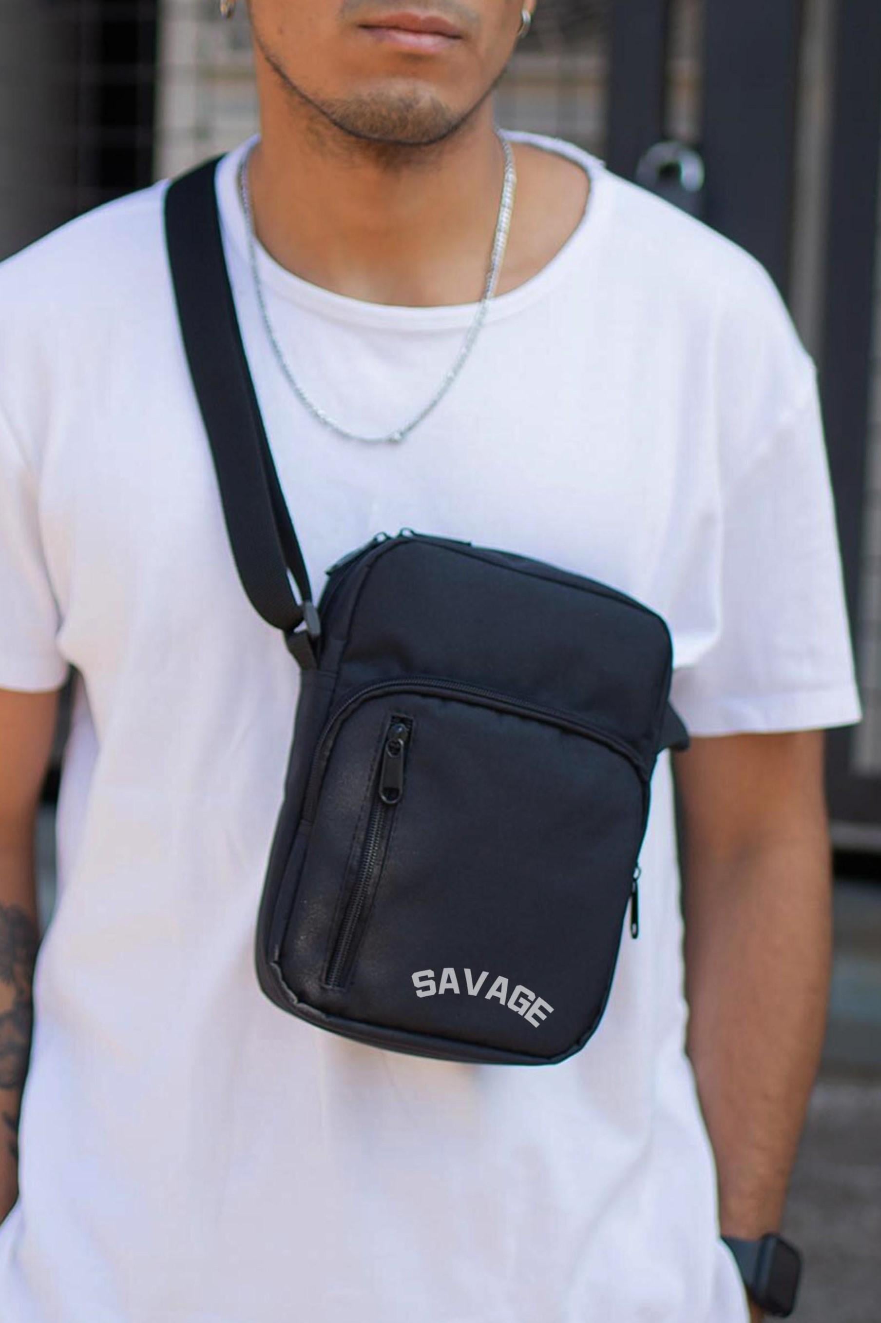 Сумка через плече Without з принтом Savage Black (8055430)