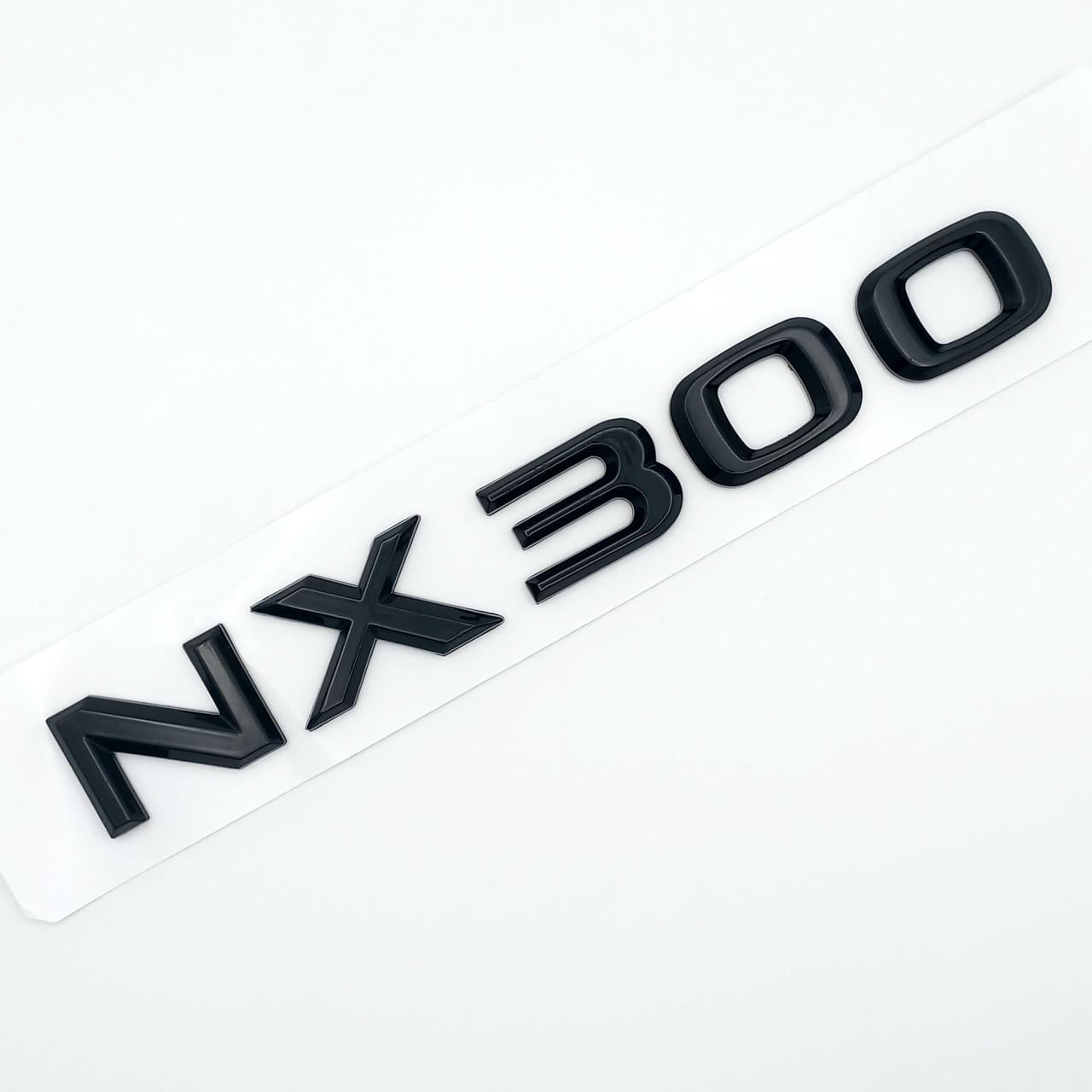 Эмблема надпись NX300 Lexus ABS 17х2,1 см Черный глянцевый (2703676509)