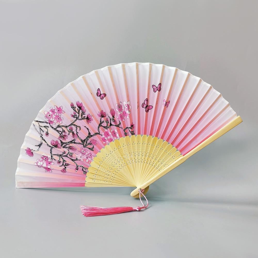 Веер тканевый Сакура Розовый