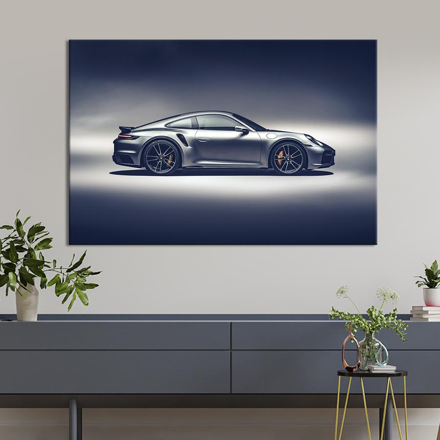 Картина на холсте Автомобиль Porsche 911 Turbo S 122x81 см (1385-1)