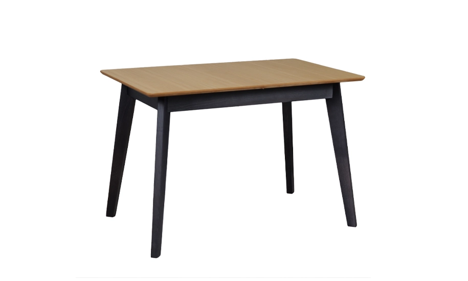 Стол раскладной Милан из массива дерева ножки черные 1100/1400x700x750 мм Дуб (2147484285)